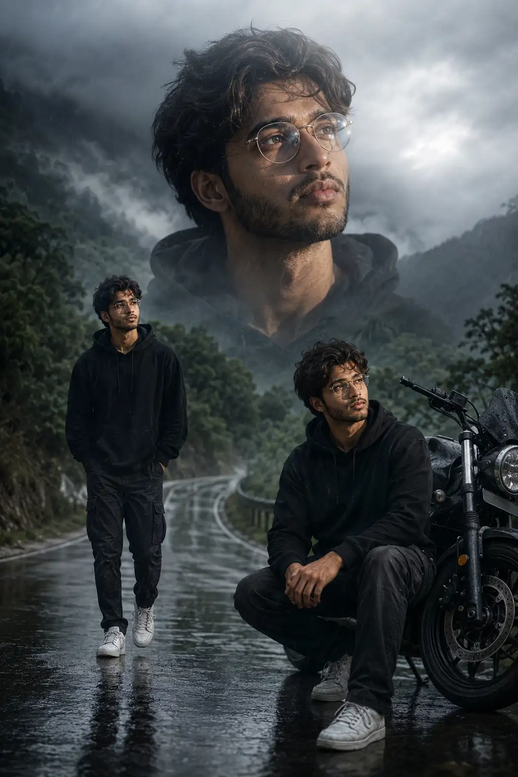 How to Create Cinematic Rainy Double-Exposure Portraits with AI